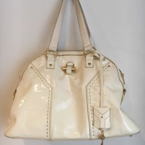 Yves Saint Laurent Muse XL - White patent leather